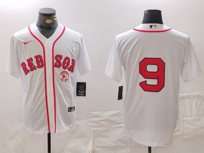 Men Boston Red Sox #9 No Name White Game 2024 Nike MLB Jersey style 3->boston red sox->MLB Jersey